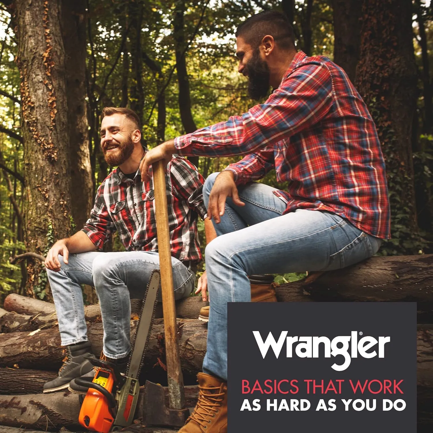 Wrangler Long Sleeve Layering Tee Shirts for Men, Core Mens Layering T-Shirt