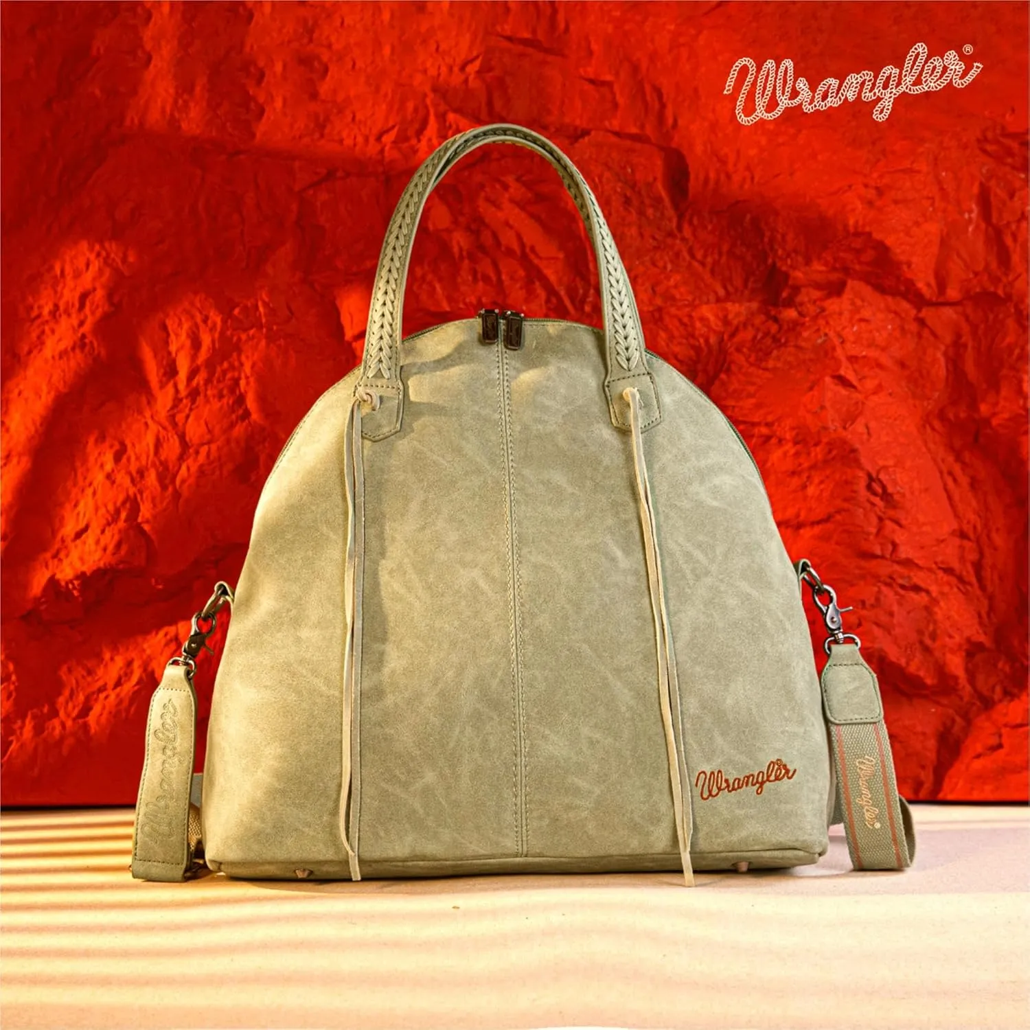Wrangler Weekender Travel Bag Woven Top Handle Large Handbag and Boho Carry on Bag