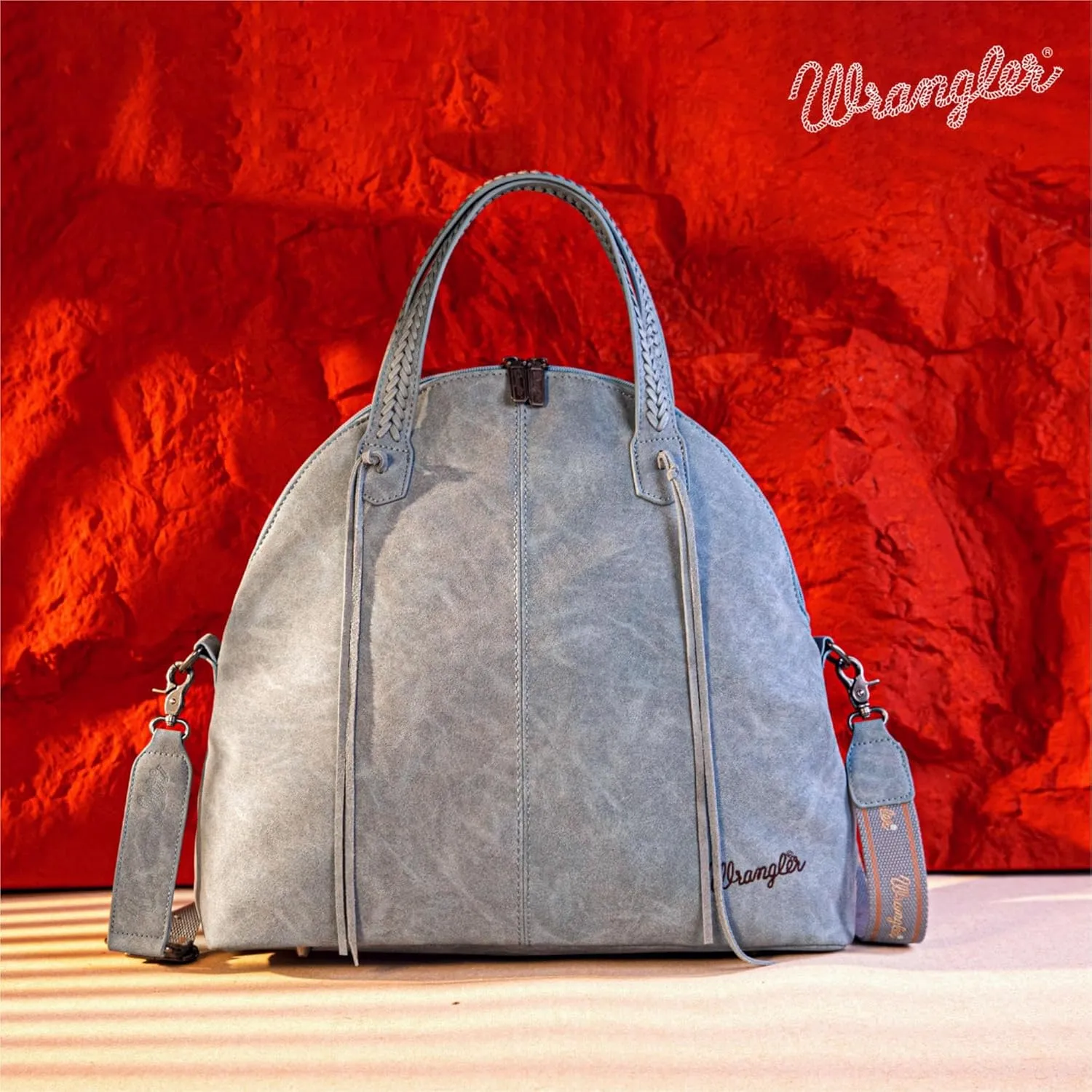 Wrangler Weekender Travel Bag Woven Top Handle Large Handbag and Boho Carry on Bag