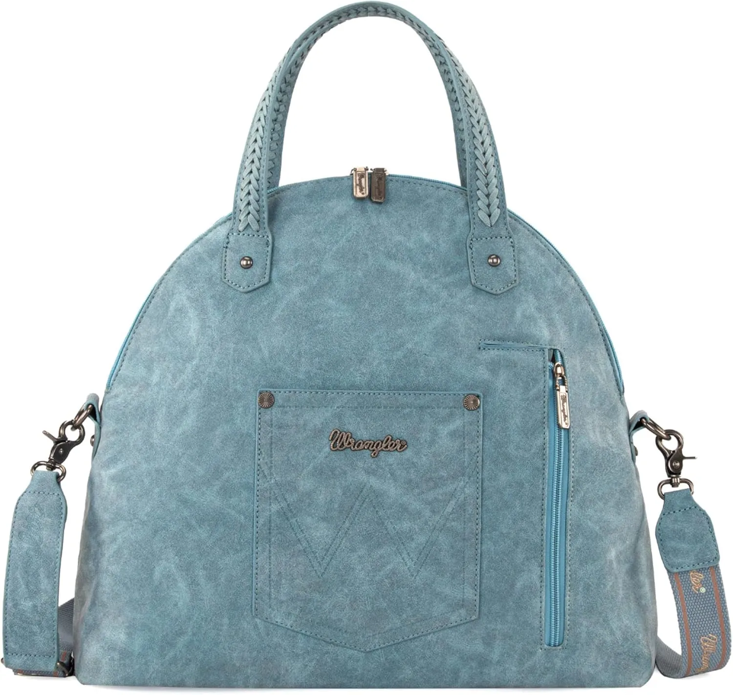 Wrangler Weekender Travel Bag Woven Top Handle Large Handbag and Boho Carry on Bag