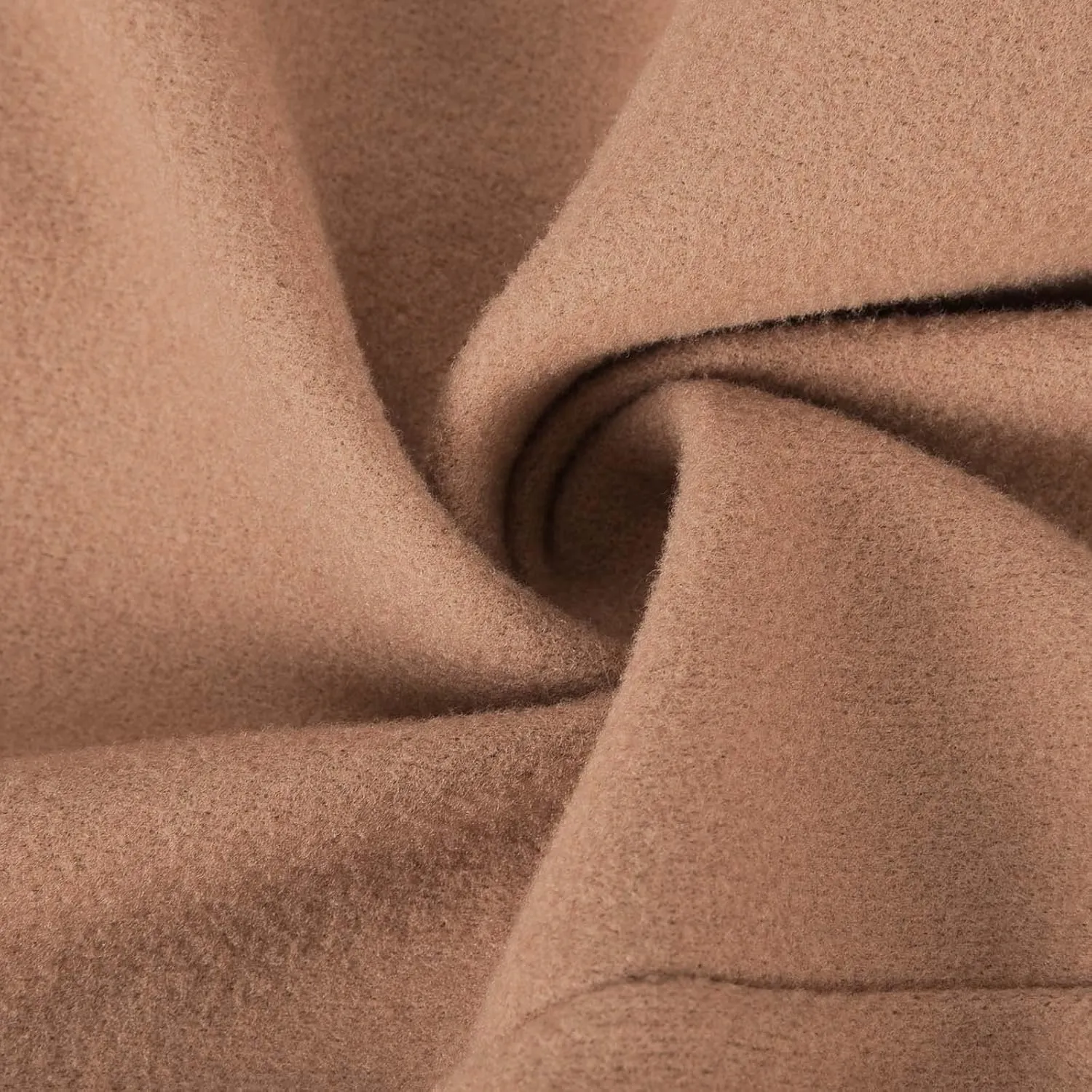 YRAETENM Trench Coat Women Oversized Notch Lapel Mid Long Wool Blend Coat Business Casual Fall Winter Pea Coat with Pockets