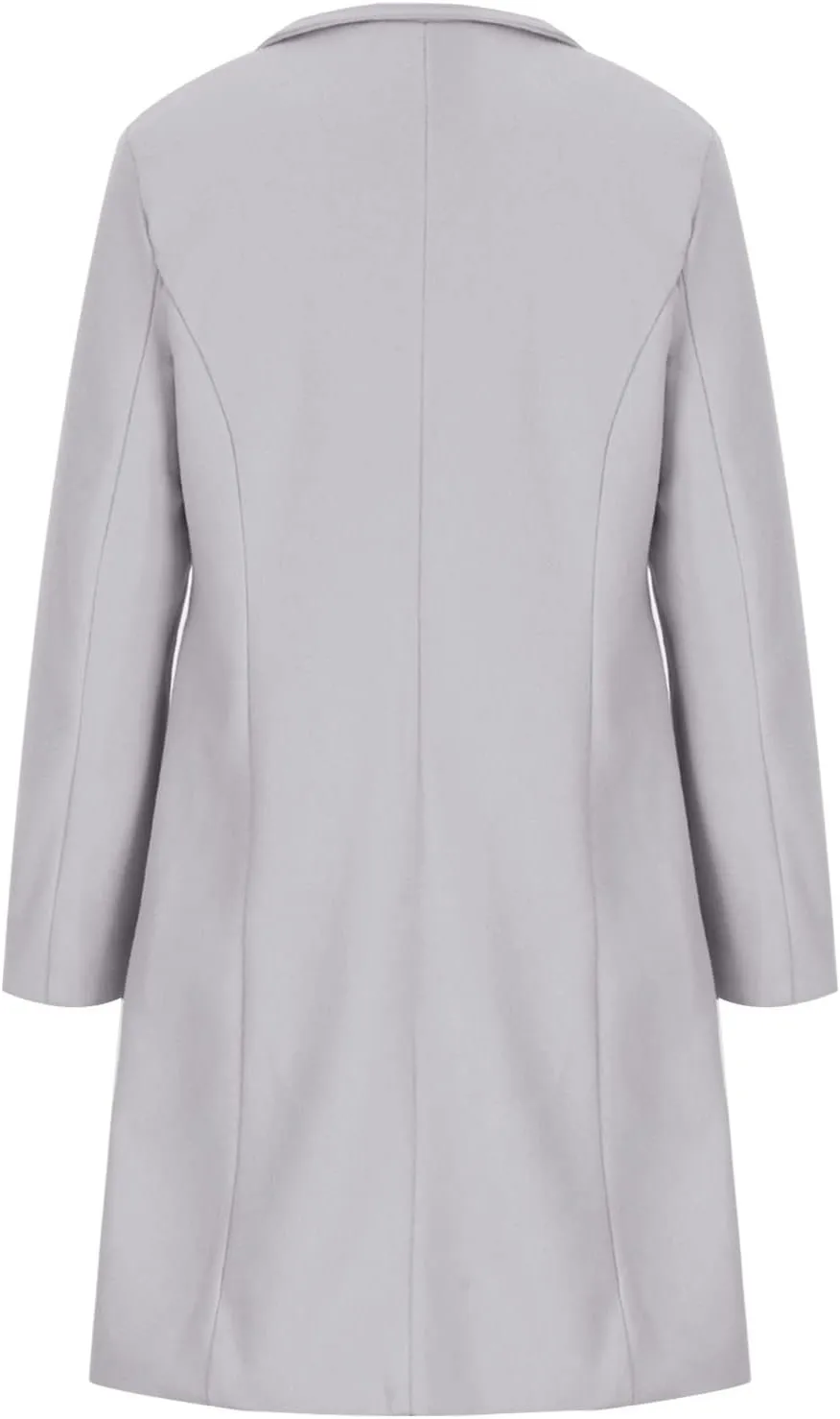 YRAETENM Winter Coats for Women Elegant Single Breasted Long Wool Coat Overcoat Casual Slim Fit Lapel Collar Trench Coats