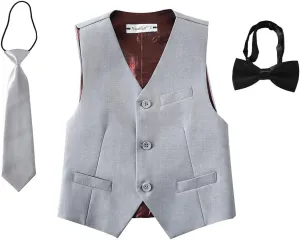 YuanLu Kids Suits for Boys Tuxedo Wedding Ring Bearer Outfit Boy Toddler Suit Formal Vest Set