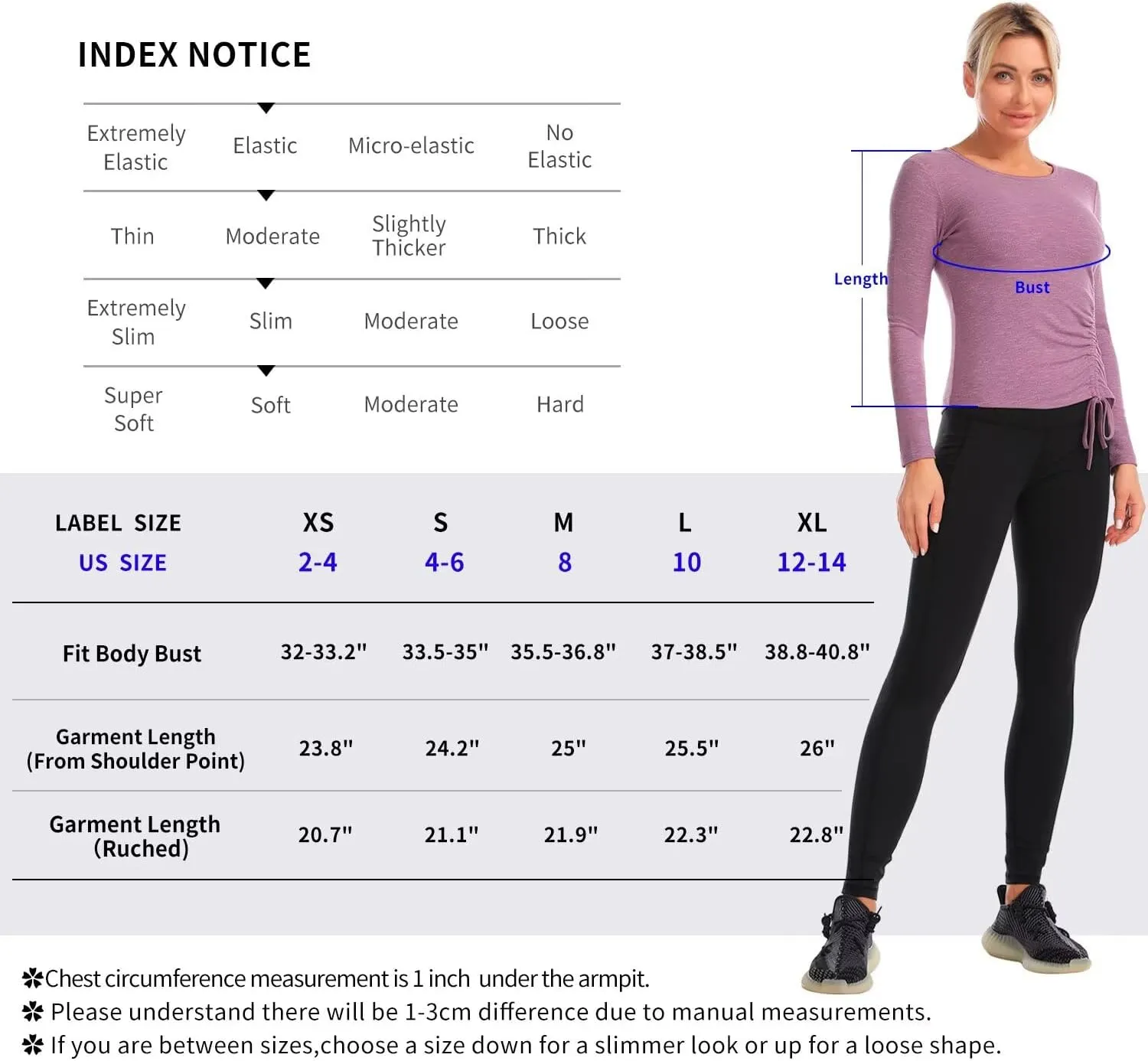 Zengjo Womens Long/Short Sleeve Workout Tops Ruched Side Yoga Atheltic Shirt Slim Fitted